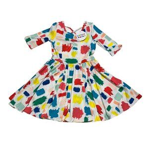 Dot Dot Smile‎ Girl’s Size 3/4 Colorful Paint Swatch Ballerina Twirl Dress NWT